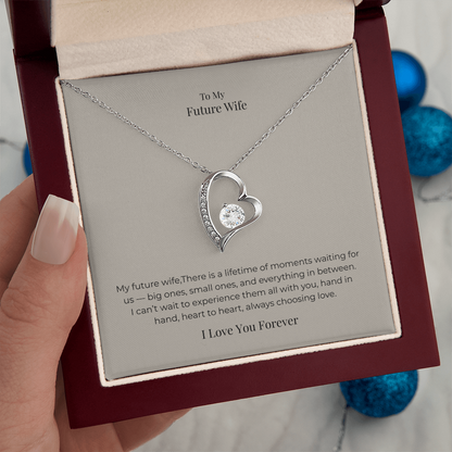 Future Wife Forever Love Necklace – Romantic Jewelry Gift for Engagement, Proposal, Wedding & Special Moments