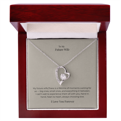 Future Wife Forever Love Necklace – Romantic Jewelry Gift for Engagement, Proposal, Wedding & Special Moments