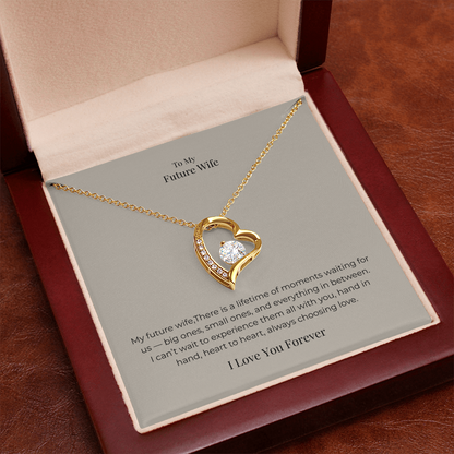 Future Wife Forever Love Necklace – Romantic Jewelry Gift for Engagement, Proposal, Wedding & Special Moments