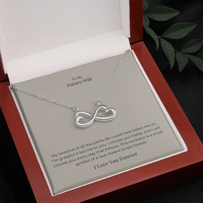 Future Wife Endless Love Necklace – Romantic Jewelry Gift for Engagement, Proposal & Wedding Journey