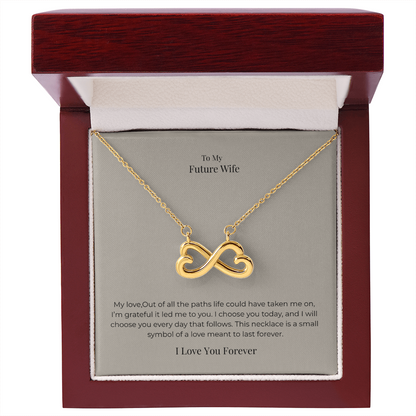 Future Wife Endless Love Necklace – Romantic Jewelry Gift for Engagement, Proposal & Wedding Journey