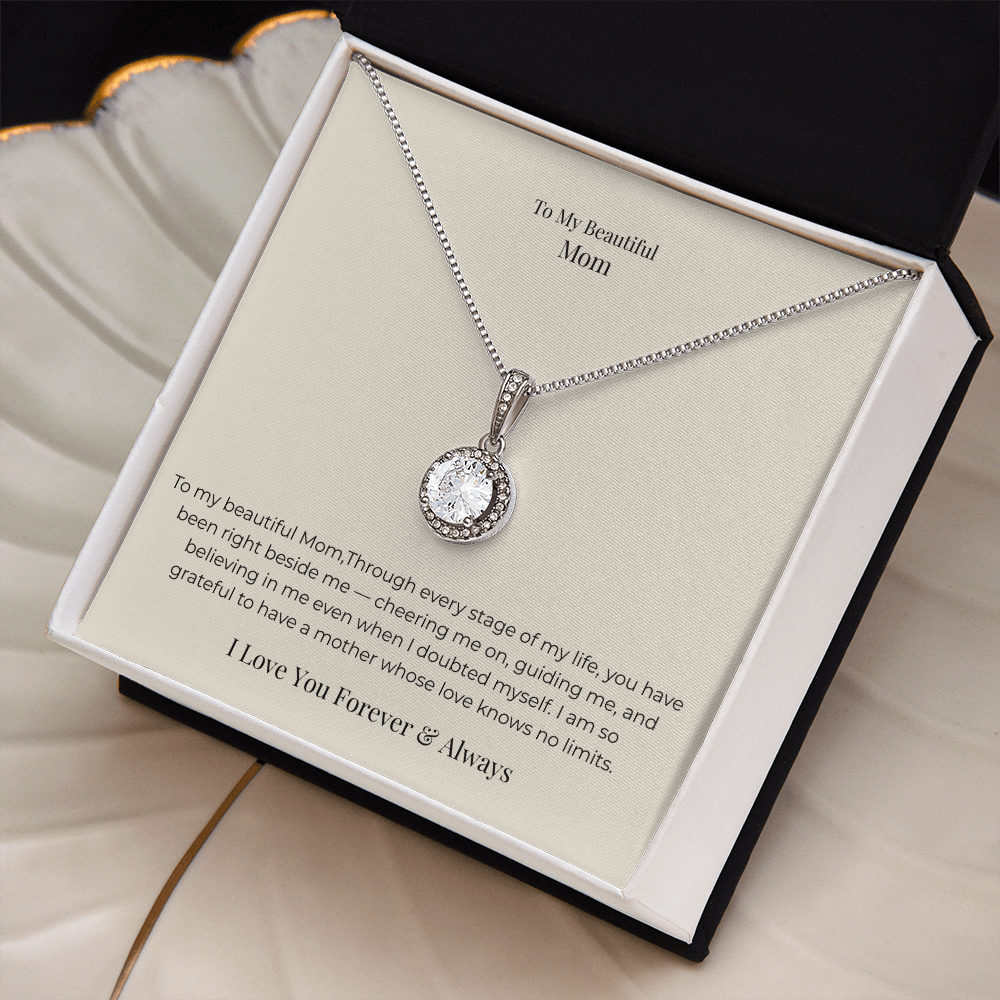 To My Mom Eternal Hope Necklace – Inspirational Jewelry Gift for Strength, Love & Appreciation on Mother's Day, Birthday & Christmas