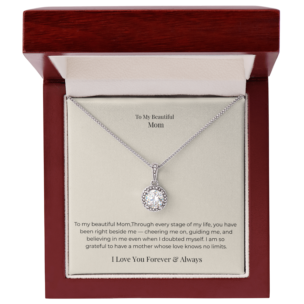 To My Mom Eternal Hope Necklace – Inspirational Jewelry Gift for Strength, Love & Appreciation on Mother's Day, Birthday & Christmas