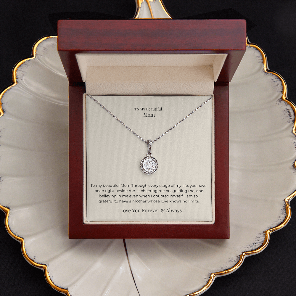 To My Mom Eternal Hope Necklace – Inspirational Jewelry Gift for Strength, Love & Appreciation on Mother's Day, Birthday & Christmas