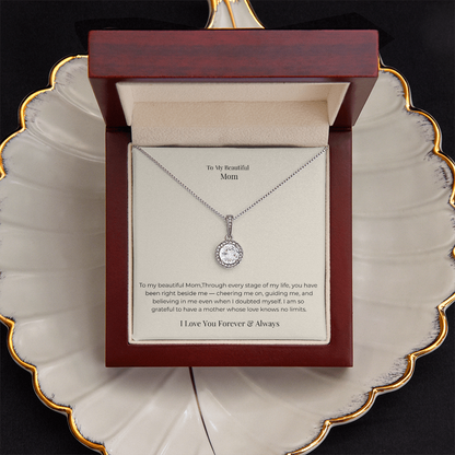 To My Mom Eternal Hope Necklace – Inspirational Jewelry Gift for Strength, Love & Appreciation on Mother's Day, Birthday & Christmas