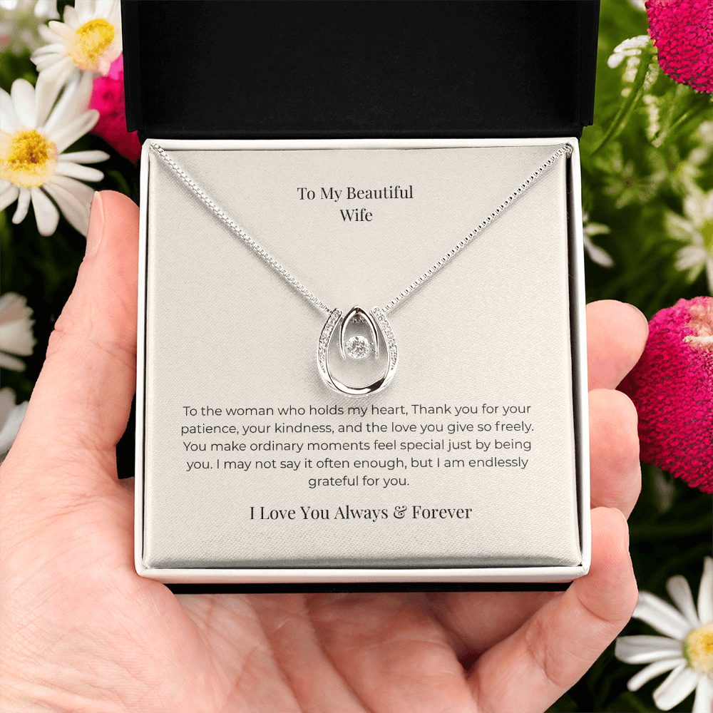 To My Wife Forever Together Necklace – Romantic Keepsake Jewelry Gift for Special Occasions