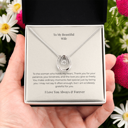 To My Wife Forever Together Necklace – Romantic Keepsake Jewelry Gift for Special Occasions
