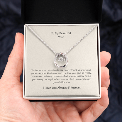 To My Wife Forever Together Necklace – Romantic Keepsake Jewelry Gift for Special Occasions