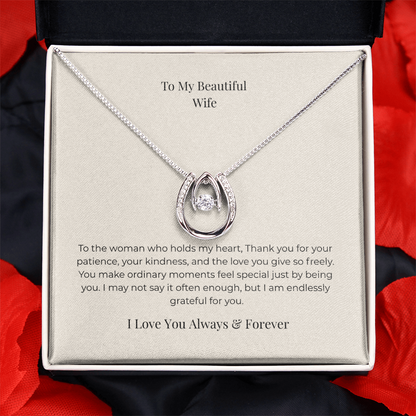 To My Wife Forever Together Necklace – Romantic Keepsake Jewelry Gift for Special Occasions