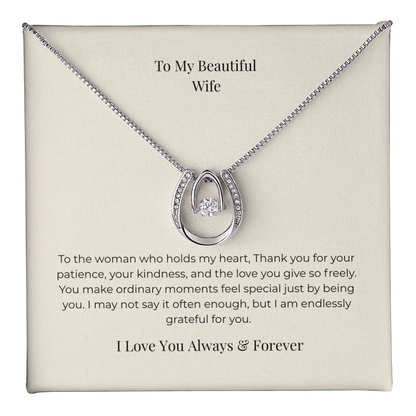 To My Wife Forever Together Necklace – Romantic Keepsake Jewelry Gift for Special Occasions