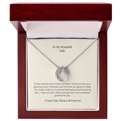 To My Wife Forever Together Necklace – Romantic Keepsake Jewelry Gift for Special Occasions
