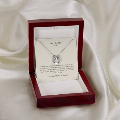 To My Wife Forever Together Necklace – Romantic Keepsake Jewelry Gift for Special Occasions