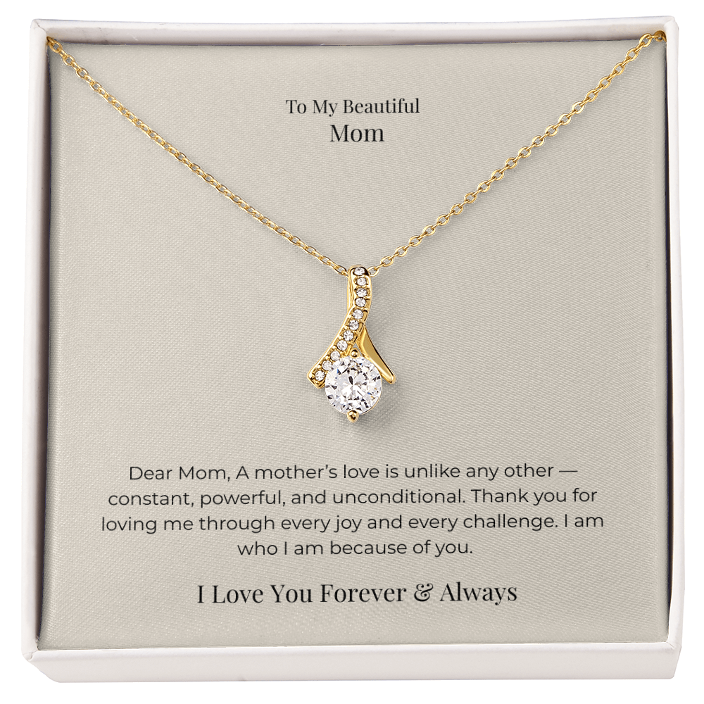 Alluring Beauty Necklace for Mom – Elegant Jewelry Gift for Mother's Day, Birthday & Christmas from Daughter or Son