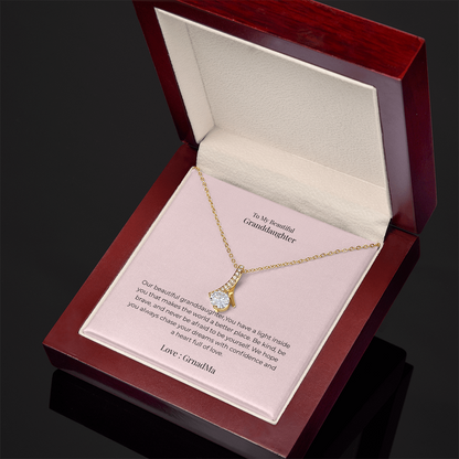 Alluring Beauty Necklace for Granddaughter – Elegant Jewelry Gift for Birthday, Graduation, Christmas & Special Occasions