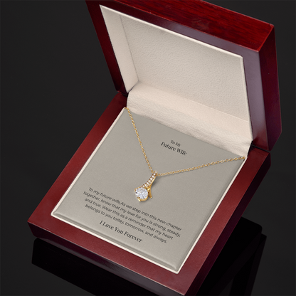 Future Wife Alluring Beauty Necklace – Elegant Romantic Jewelry Gift for Engagement, Proposal & Wedding Journey