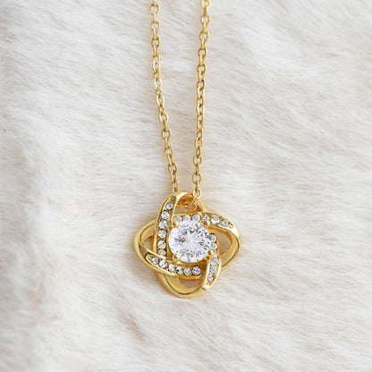 To My Mom Love Knot Necklace – Meaningful Symbol of Endless Love Gift for Mother's Day, Birthday & Christmas