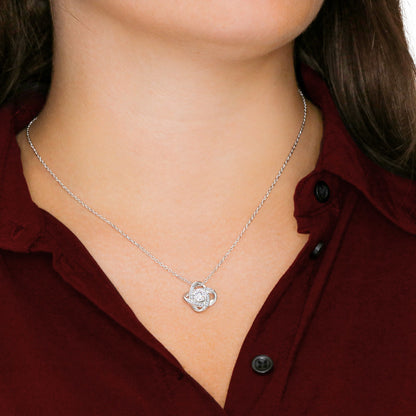 To My Mom Love Knot Necklace – Meaningful Symbol of Endless Love Gift for Mother's Day, Birthday & Christmas