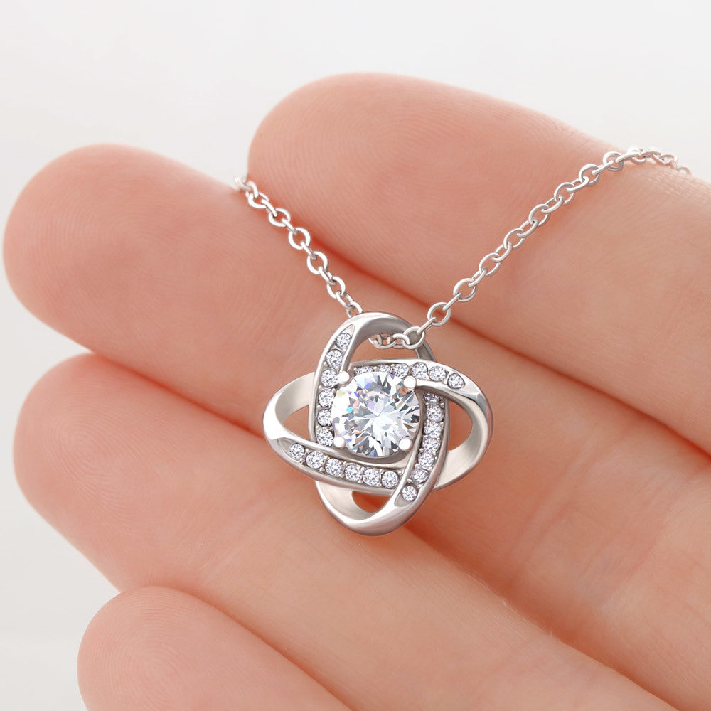To My Wife Love Knot Necklace – Romantic Gift for Wife from Husband, Anniversary Birthday Christmas Jewelry
