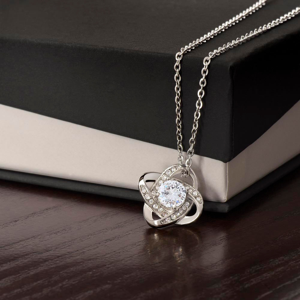 To My Mom Love Knot Necklace – Meaningful Symbol of Endless Love Gift for Mother's Day, Birthday & Christmas