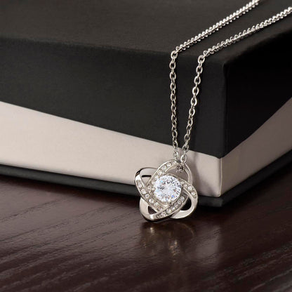 To My Mom Love Knot Necklace – Meaningful Symbol of Endless Love Gift for Mother's Day, Birthday & Christmas