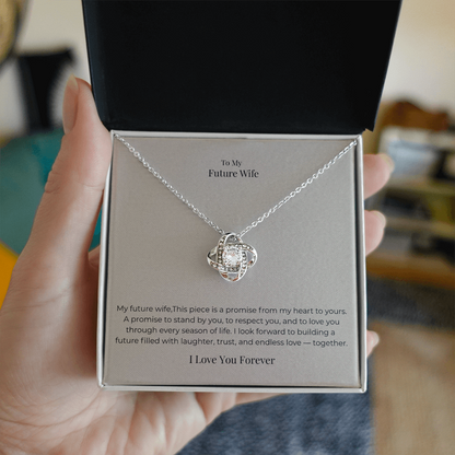 Future Wife Love Knot Necklace – Meaningful Promise Jewelry Gift for Engagement, Proposal & Wedding Journey