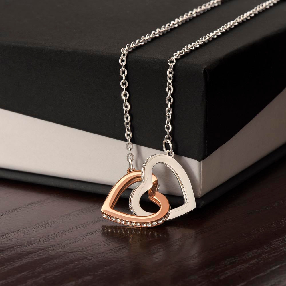 Interlocking Hearts Necklace for Granddaughter – Symbol of Endless Love, Birthday, Graduation & Christmas Jewelry Gift