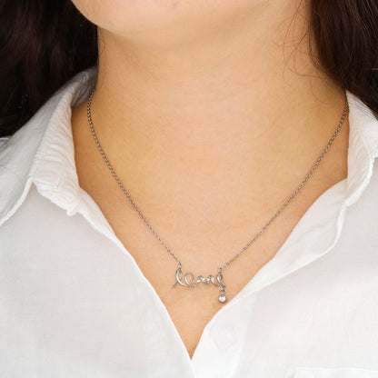 To My Wife Personalized Love Necklace – Unique Anniversary, Birthday & Christmas Jewelry Gift