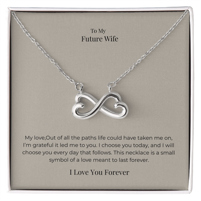 Future Wife Endless Love Necklace – Romantic Jewelry Gift for Engagement, Proposal & Wedding Journey