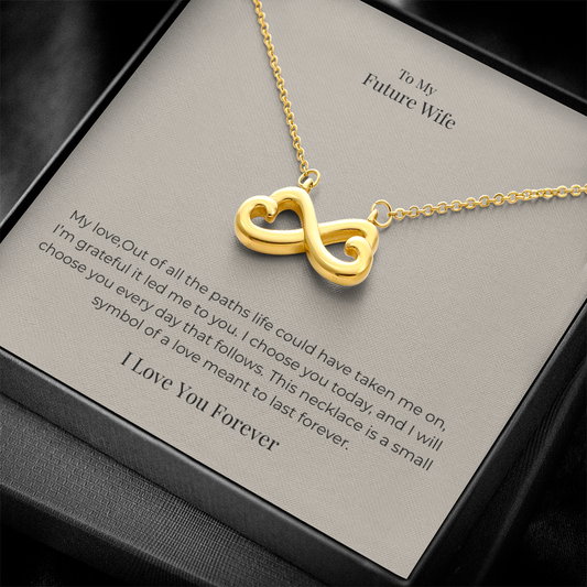 Future Wife Endless Love Necklace – Romantic Jewelry Gift for Engagement, Proposal & Wedding Journey
