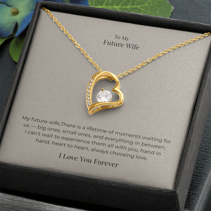 Future Wife Forever Love Necklace – Romantic Jewelry Gift for Engagement, Proposal, Wedding & Special Moments