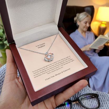 To My Daughter Crown Pendant Necklace – Meaningful Princess Jewelry Gift for Birthday, Graduation & Special Occasions