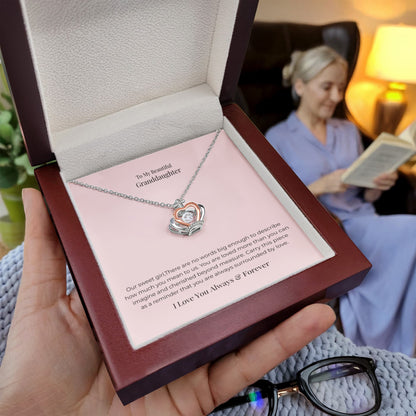 To My Granddaughter Crown Pendant Necklace – Granddaughter Gift for Birthday, Graduation, Christmas & Special Occasions